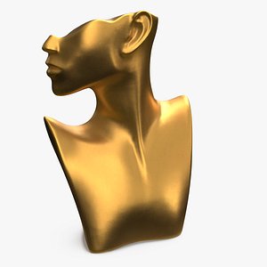 Necklace Display Bust Golden