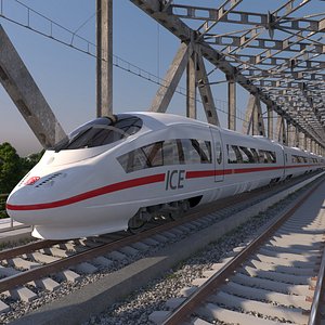 high-speed electric train ice 3d 3ds