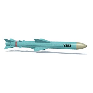 3D chinese anti ship cruise missile yj83 model