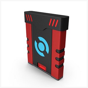 3D SciFi Access Key Cartridge Red V2 PBR