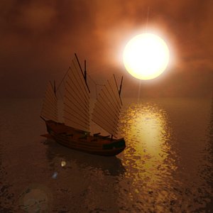 3d chinese pirate ship