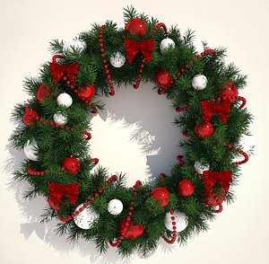 christmas wreath 3d max
