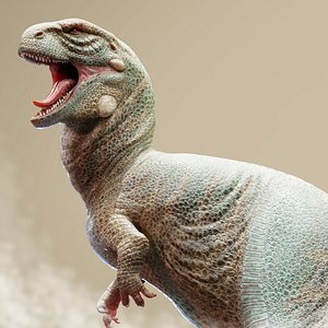 Retro Theropod Animation Ready Dinosaur 3D Model