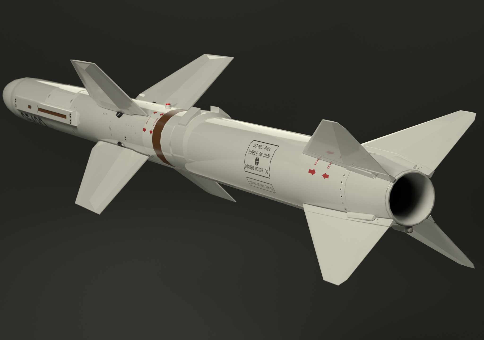 3D selenia aspide missile model - TurboSquid 1319564