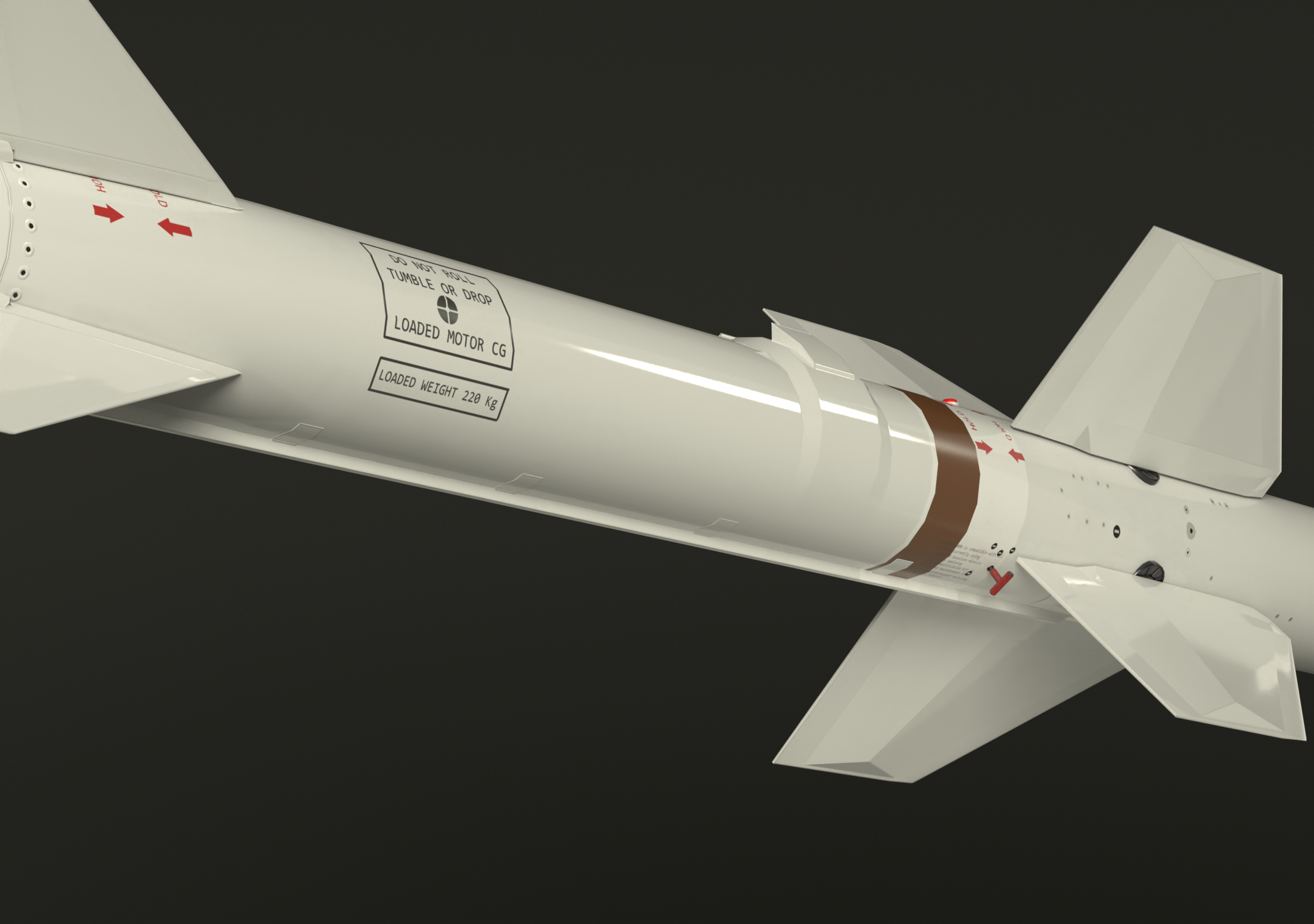 3D selenia aspide missile model - TurboSquid 1319564