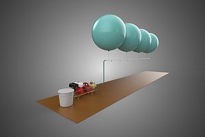 3D HYDROGEN HELIUM BALLOON PESTICIDE SPRAYER AGRICULTURAL FARMS
