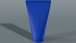 Blue Cosmetic Tube 3D Model Stand Up Plastic Squeeze Pack model