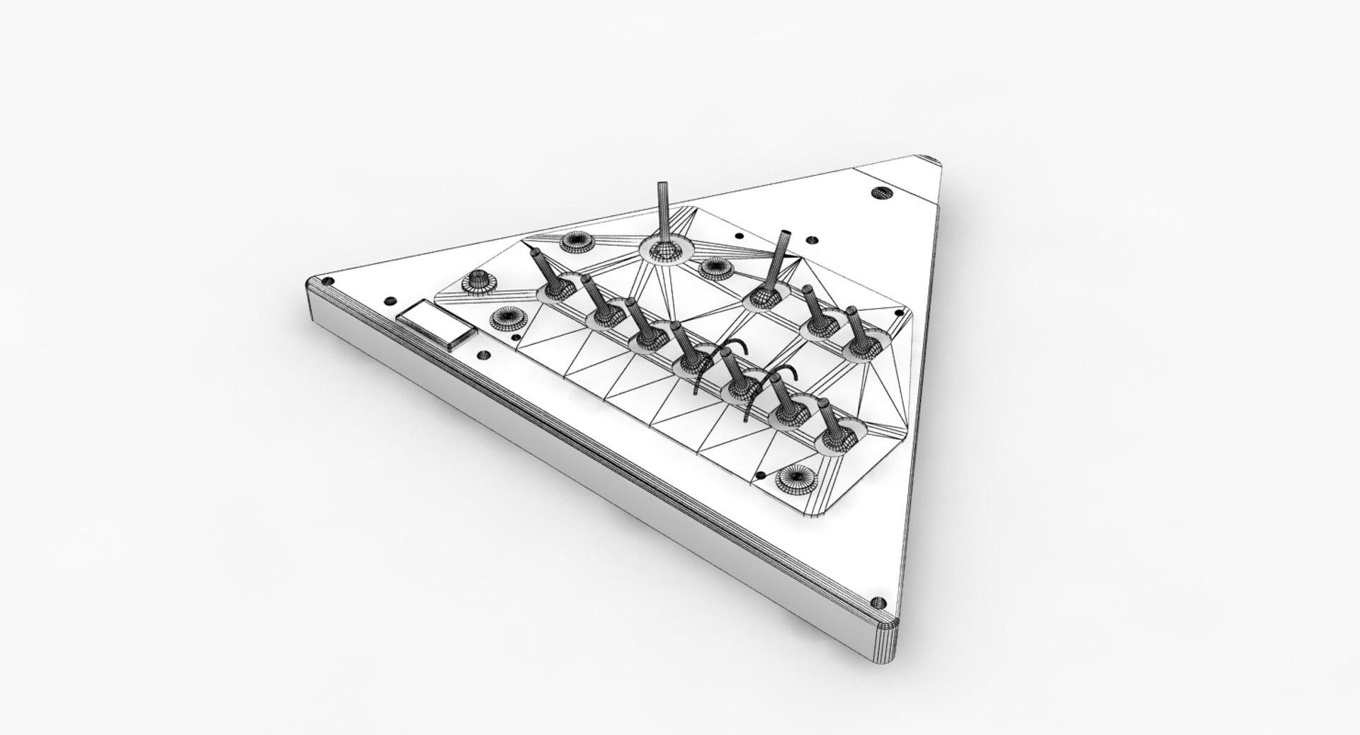 Right triangular panels board 3D model - TurboSquid 1362198
