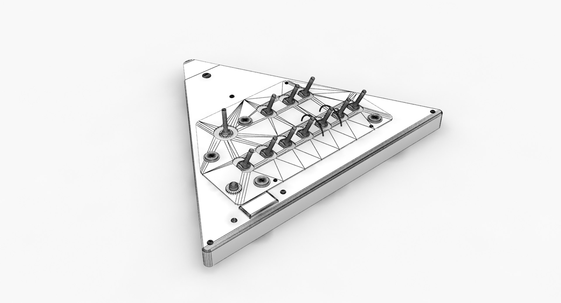 Right triangular panels board 3D model - TurboSquid 1362198