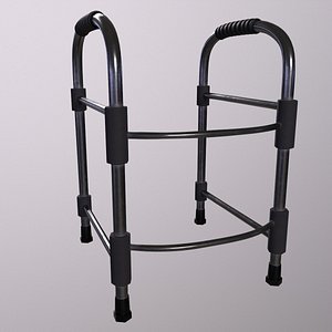 HPL - Medical Walker Metal PBR Game Ready Low-poly 3D model