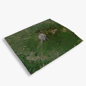 3D model mountain semeru