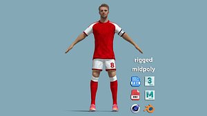 A-Pose Rigged Martin Odegaard 26-27 3D model