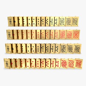 3D playing card pendant