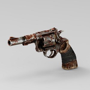 Ultimate Post Apocalyptic Revolver PBR 4K  Game Ready 3D model