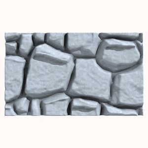 3D Stone Wall 192 model