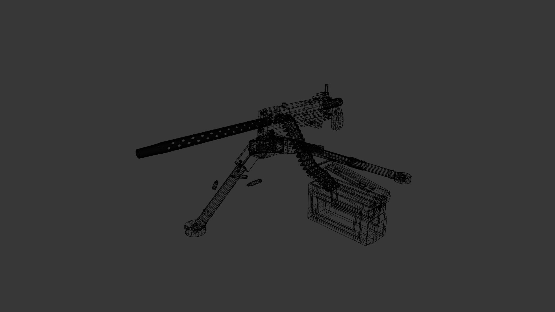 Machine gun 3D model https://p.turbosquid.com/ts-thumb/Xh/47ijB9/WJ/wireframe/png/1754298275/1920x1080/fit_q87/365491a2e054aa7caf562aceefb6e511072706eb/wireframe.jpg