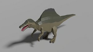 Low-poly Spinosaurus model