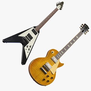 3D 2 Gibson Electric Guitars model