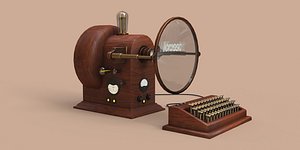 retro electronics terminal 3D