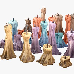 3D Stylized Candles Pack