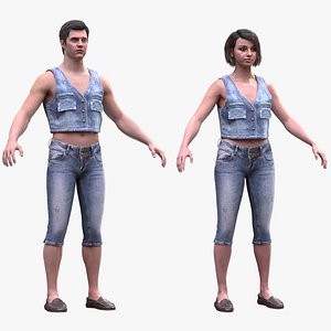 Man and Woman in Summer 10 model