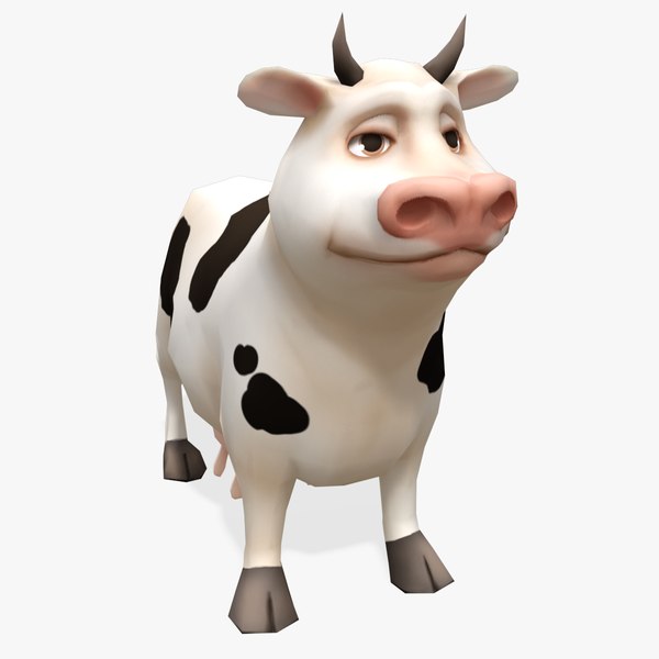 cartoon animals cow real-time