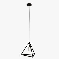 Geometric Triangle Pyramid Pendant Light - Filament Bulb