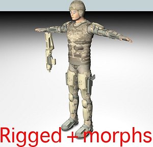 future soldier rigged 3d model