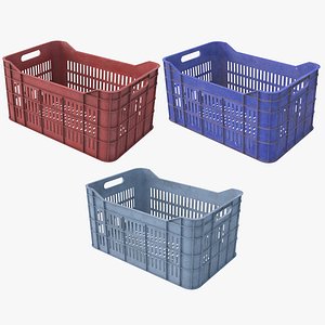 Plastic Crates Dirty UHD 3D model