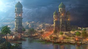 Fantasy Orient Palace Environment 3D model