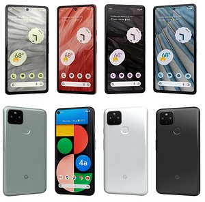 3D Google Pixel 4a 5G And Google Pixel 7a
