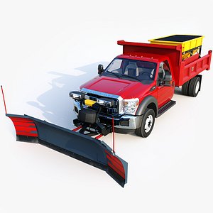 FORD F-550 Dump truck with Snowplow 3D model