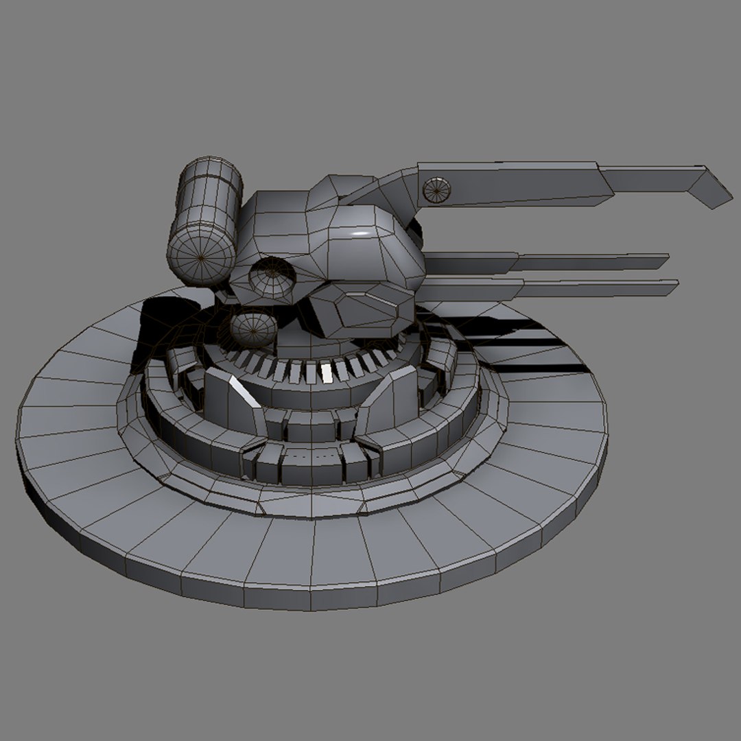 3ds Max Turret Cannon