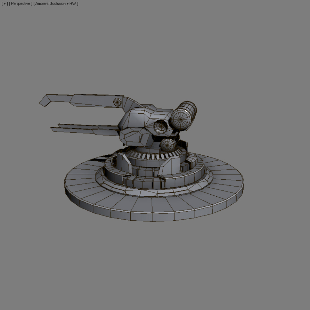 3ds Max Turret Cannon