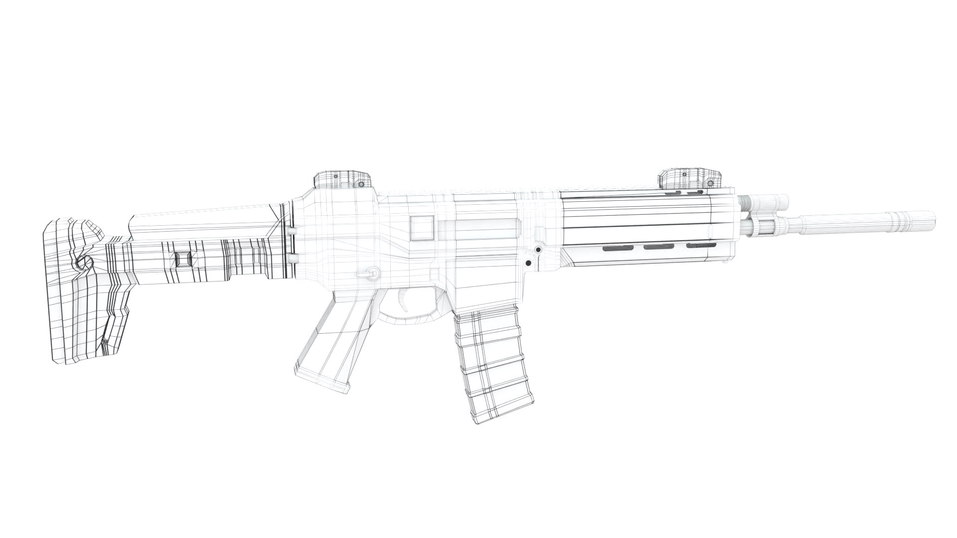 Combat rifle acr 3D model - TurboSquid 1360780