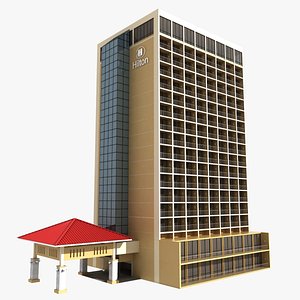 hotel building 3d model