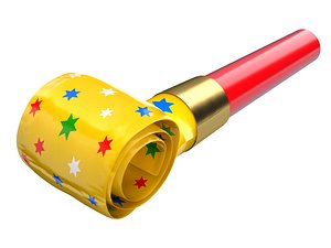 3D Party Whistle Animation