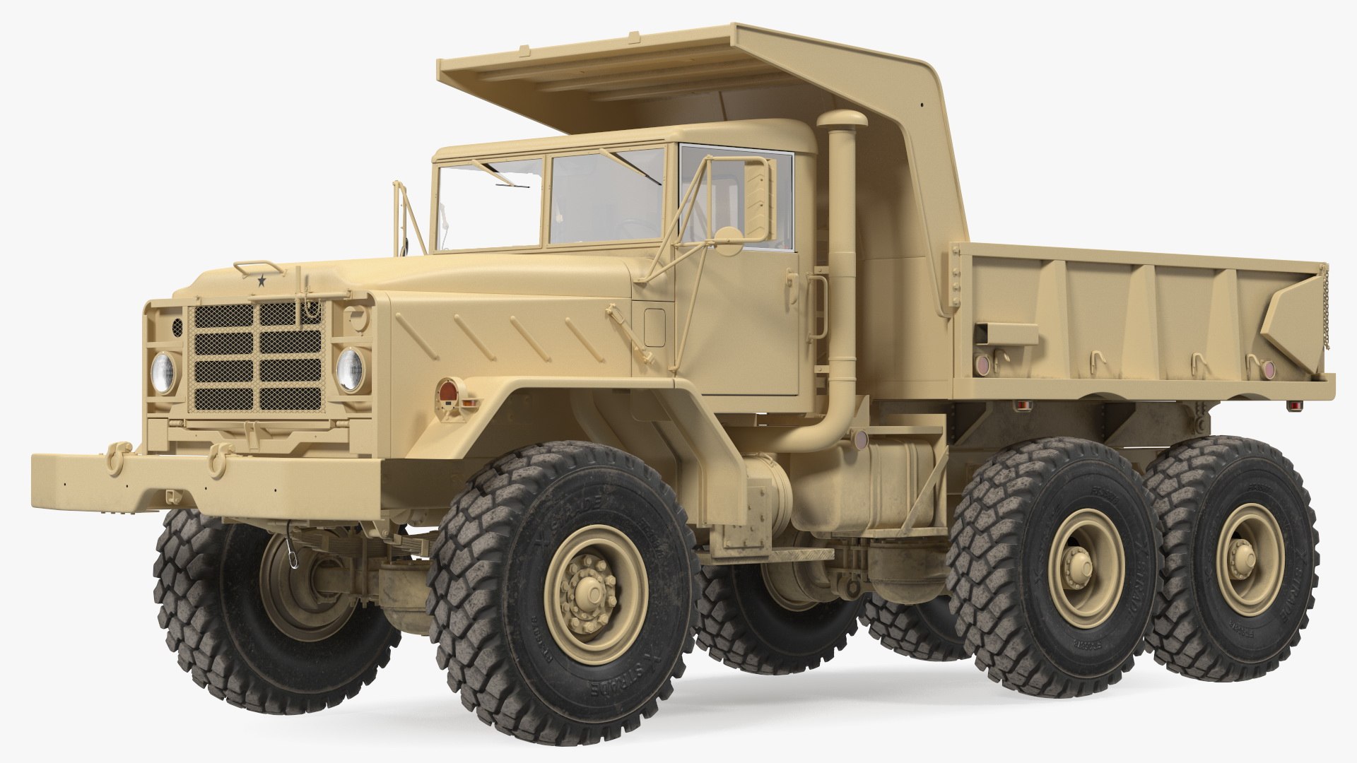 M939 Military Dump Truck Light 3D model preview
