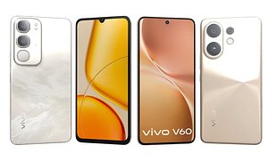 Vivo V60 5G Gold And Vivo Y50 Platinum 3D model