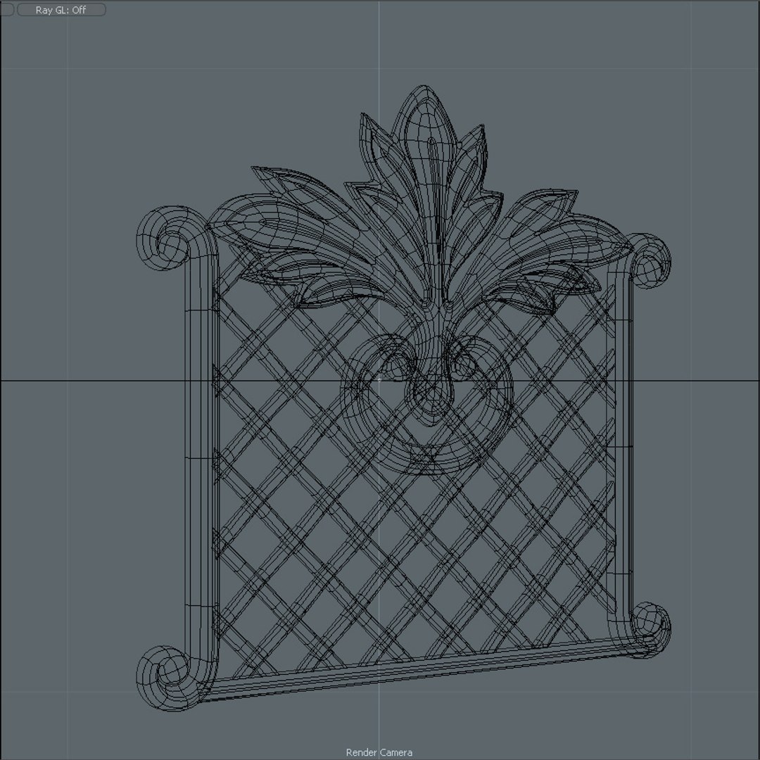 3d model classical decoration ornamental