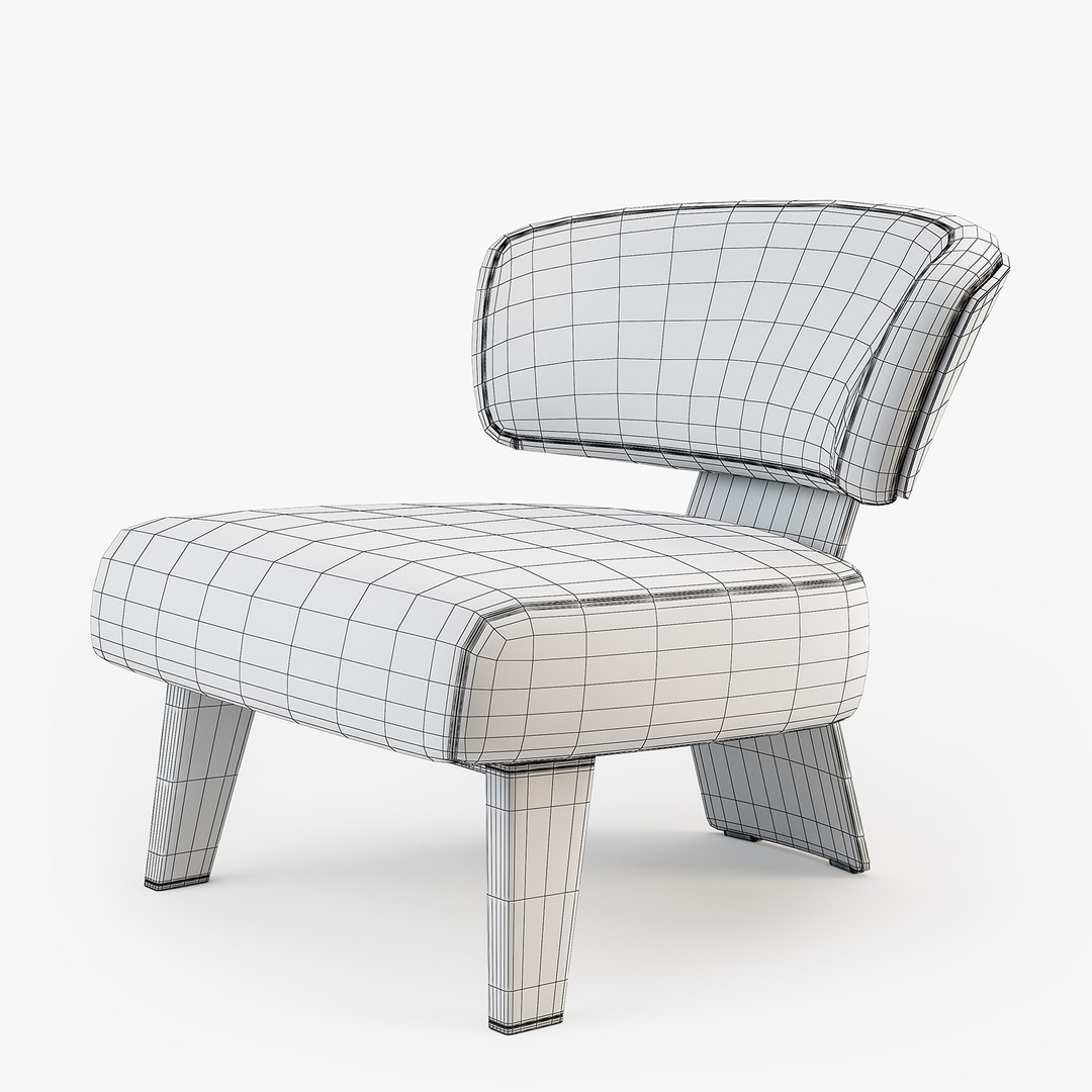 3d Max Minotti Creed Armchair Wood