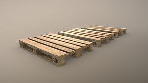 Cargo Wood Pallets EUR EPAL vr-1 3D