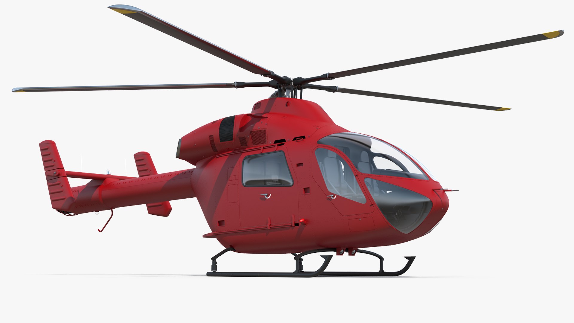 Light Twin Utility Helicopter 3D model preview