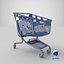 3D pp plastic shopping trolley