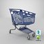 3D pp plastic shopping trolley
