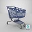 3D pp plastic shopping trolley