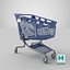 3D pp plastic shopping trolley