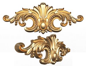 3D Carved Plaster Molding Decoration model