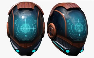helmet sci fi 3D model