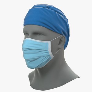 surgical mask cap 3D